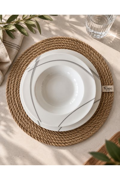 Rope Decor 35cm 4-Person American Service / Plate Base / Plate Set / Wicker Plate / Under-Service Plate