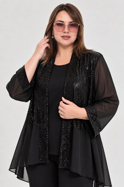 Lady Majestic ΜΑΥΡΟ ΓΥΝΑΙΚΕΙΟ ΣΕΤ ΜΕ ΠΑΓΙΕΤΕΣ ΚΑΙ ΣΤΡΑΣΕΣ, ΜΕΓΑΛΟ ΜΕΓΕΘΟΣ, ΜΠ...