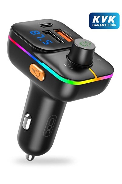 Xo 25w Type-c Usb-c Şarj Çıkışlı Mikrofonlu Işıklı Bluetooth Wireless Araç Iç...