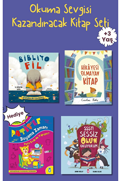 Timaş Çocuk Okuma Sevgisi Kazandıracak - 3+ Yaş - Okul Öncesi Kitap Seti - Bo...