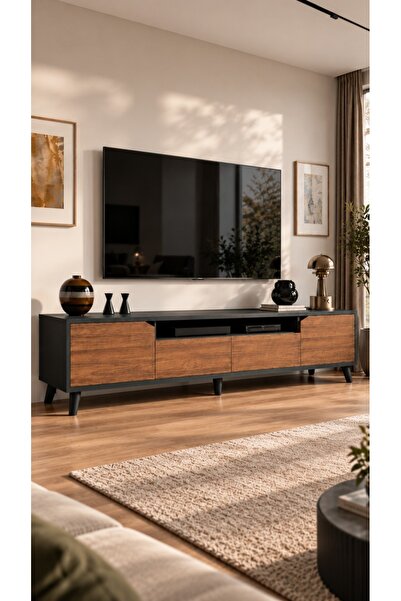 VM VERTEX MOBİLYA Legno Premium 180cm Modern Tv Ünitesi Ant-Cvz