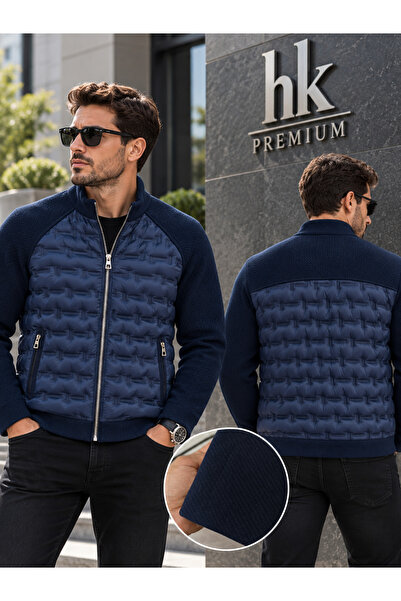 HK Premium Tekstil Erkek Mont Daire Baskı Örme Triko %100 Polyester Dik Yaka ...
