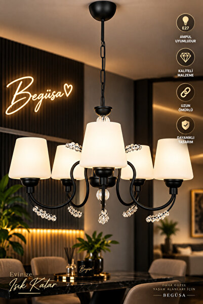 Begüsa Laguna 5.Li Avize Siyah