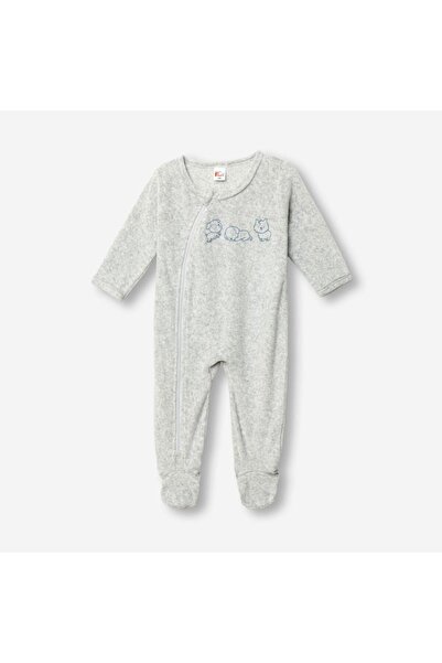 Funky Φορμάκι βελουτέ βρεφικό αγόρι For Kids 227-050132-1 "Puppies" γκρι μελανζέ