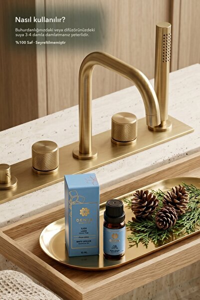 Densa Essential Ladin Uçucu Yağı 10 ml- %100 Saf ve Doğal - Difüzör Buhurdanlık Uyumlu