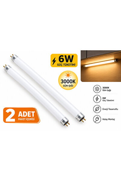 Master 6W T5 Floresan Ampul GÜNIŞIĞI (2 Adet)