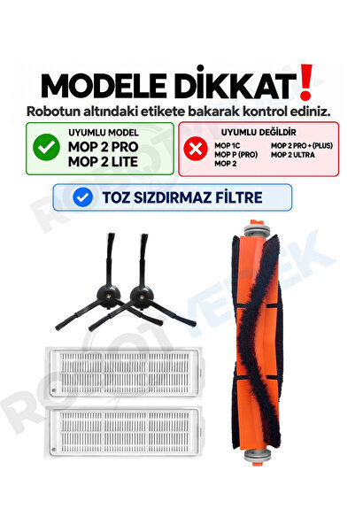 robotyedek Xiaomi Mop 2 Pro (NEGRU) Mjst1shw Set de filtre de rezervă compati...