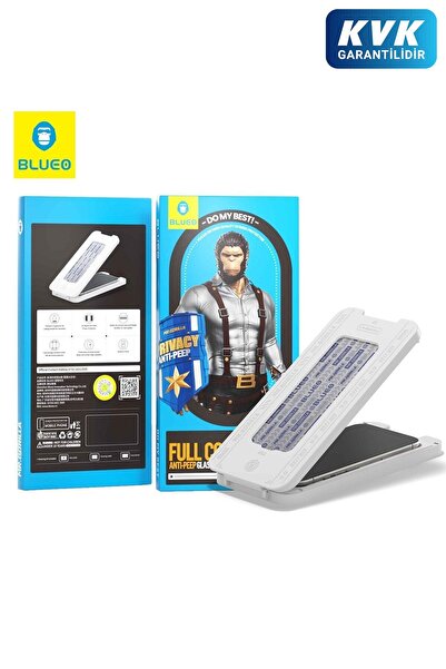 BLUEO Anti-Peep Privacy iPhone 15 Pro Max Uyumlu Göz Yormayan Uygulama Aparat...