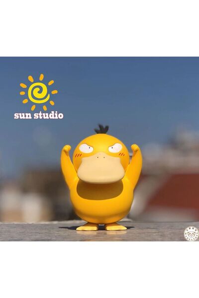 BANDAI Model Pokemon Psyduck Figure Anime Peripheral Cute Duck Handmade Model...