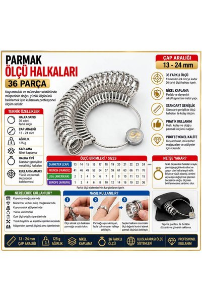 Torna Türk Parmak Ölçü Halkaları