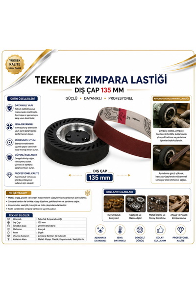 Torna Türk Tekerlek Zımpara Lastiği (135Mm)