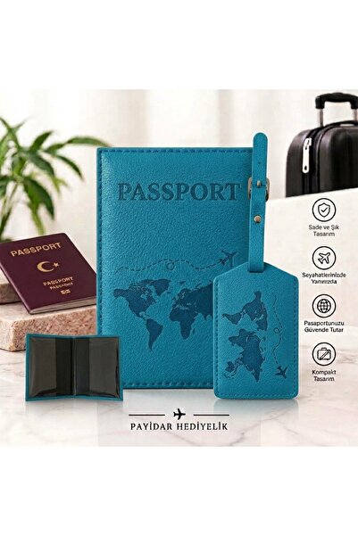 Payidar Hediyelik Passport Cover-Suitcase Label Set