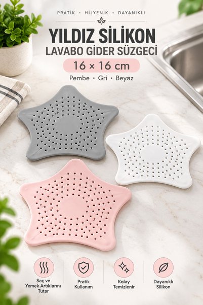Awesomecrochet مصفاة حوض من السيليكون من يلدز مقاس 16×16 سم لالتقاط الشعر وبق...