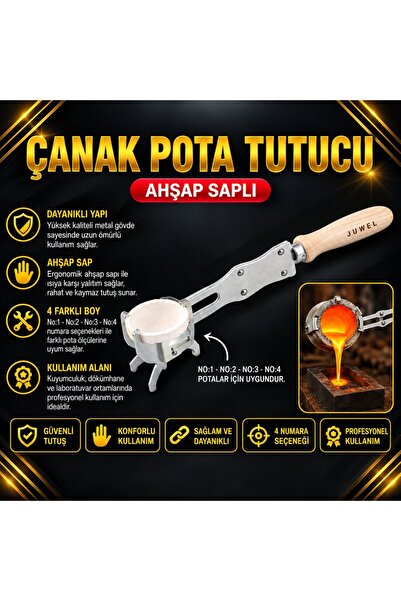 Torna Türk Çanak Pota Tutucu Ahşap Saplı