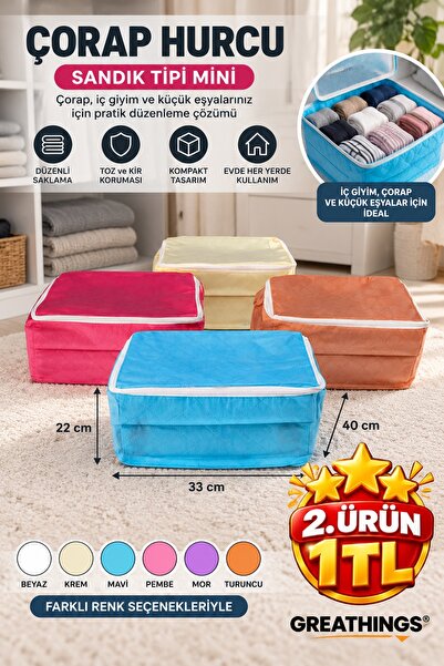 Greathings Cutie mini tip cutie 22x33x40 cm, organizator cu fermoar pentru de...