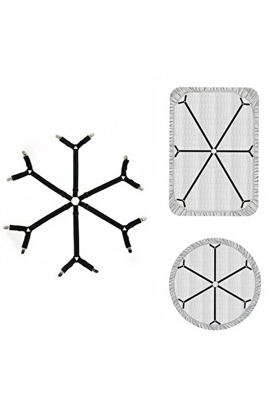 Choice 12 Clips Black Universal Bed Sheet Holder Adjustable Elastic Fastener ...