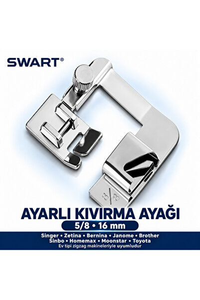 Swart Singer Zetina Janome Bernina Moonstar Brother  Aparalı Kıvırma Ayağı (a...