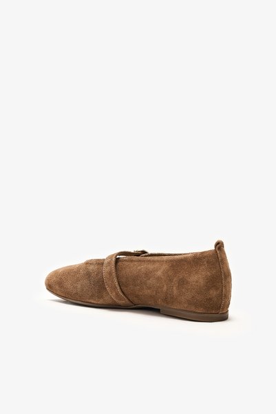 Louis Cardy Vitus Sigaro Suede Leather Women's Ballerinas