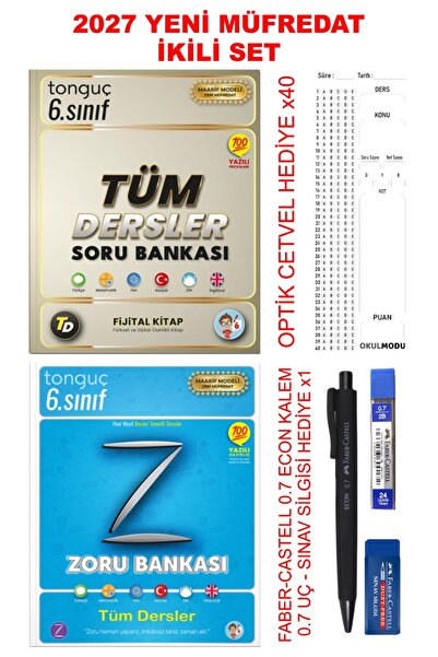 Tonguç Yayınları 6. Sınıf Zoru Bankası Tüm Dersler + 6. Sınıf Tüm Dersler Sor...
