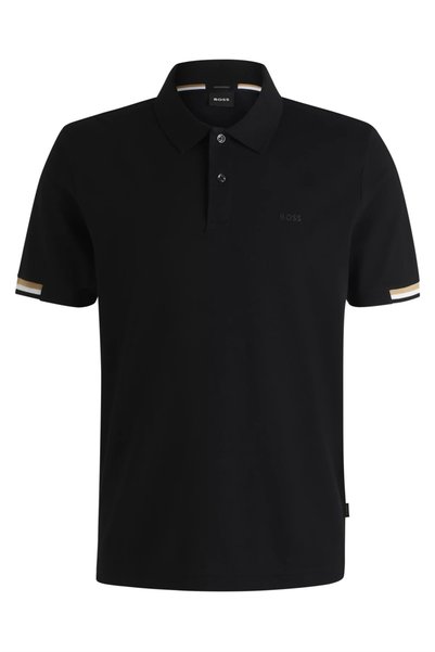 BOSS Parlay Erkek Polo Yaka T-Shirt Siyah