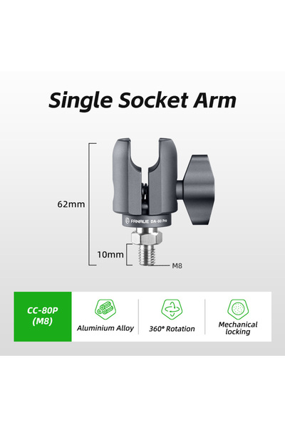 Choice CC-80P(M8) FANAUE Socket Swivel Arm Compatible 1 Inch Ball Mount With ...