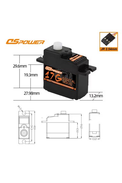 Choice 17g 3Pin JR2.54 DSPOWER 17G/21G Mirco Digital Waterproof Servo Plastic...