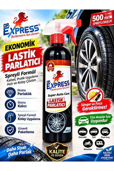 Drexpress Spreyli Lastik Davlumbaz Parlatıcı 500 ml Araba Lastik Tampon Parla...