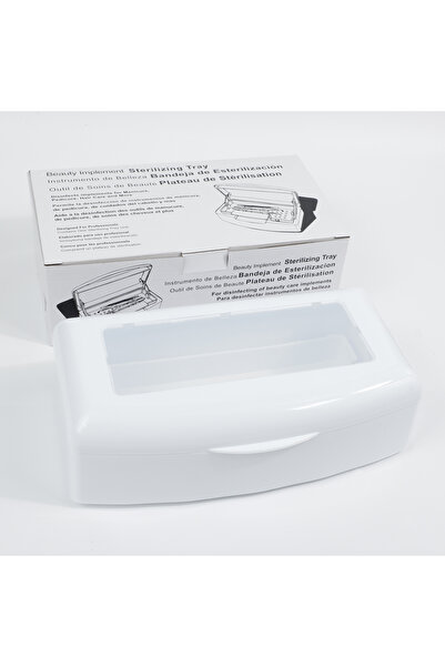 Choice White 1pcs Nail Tool Sterilizer Tray, White Disinfection Box For Steel...