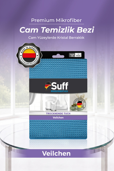 Suff Veilchen Cam Microfiber Cloth Large Size Window Drying Cloth 70X50 cm Blue