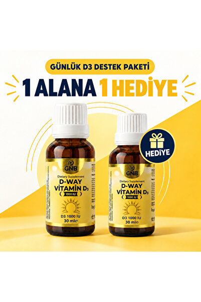GNB D-Way Vitamin D3 1000 IU Sprey 30 ml 1 Alana 1 Hediye Set