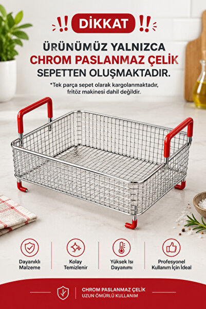 ORSAMTIP (SADECE SEPET) Paslanmaz Çelik Çok Amaçlı Sepeti 25x25 cm – Silikon ...