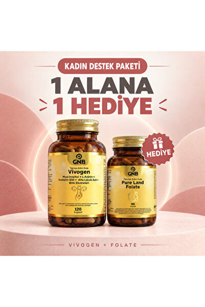 GNB Vivogen Miyo-İnositol 120 Kapsül + Pure Land Folate 90 Kapsül 1 Alana 1 H...
