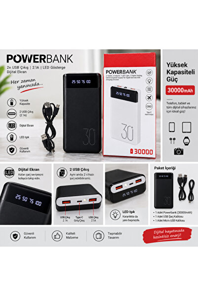 NOTA BASKI MERKEZİ Powerbank 30 binlik