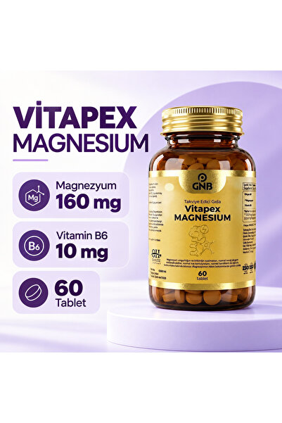 GNB Vitapex MAGNESIUM 150 mg - 60 Tablet - Magnezyum bisglisinat - taurat - m...