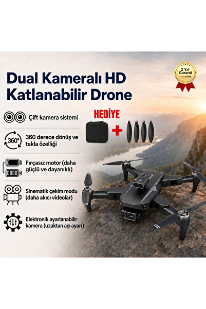 hızlı store Drone Dual Kamera Engel Aşabilen Çift Kameralı – Yüksek Çözünürlü...