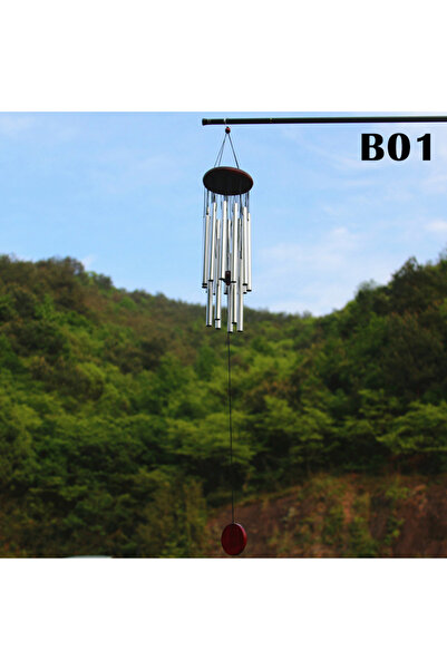 Choice Light Grey Wind Chimes Outdoor Large Deep Tone Hanging Ornament Garden...