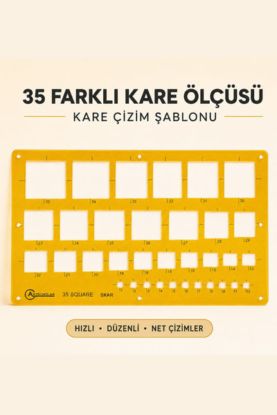 Artscholar Kare Şablonu Cetvel