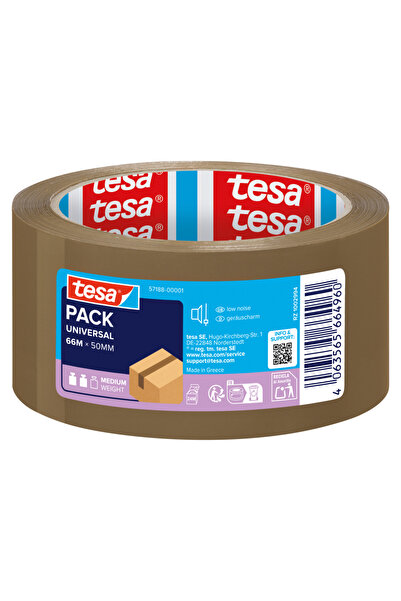 Tesa Bandă adezivă de ambalare tesapack UNIVERSAL, maro, 66m x 50mm - 57187