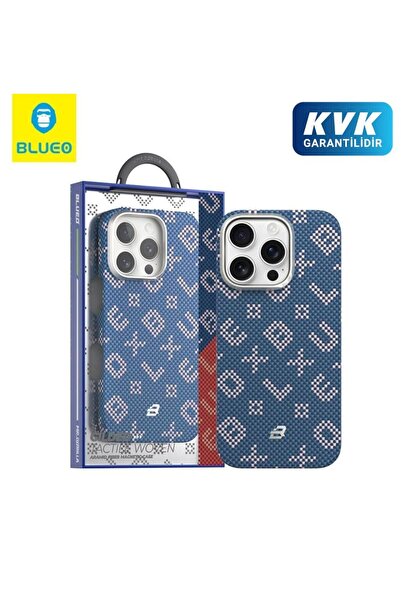 BLUEO iPhone 16 Pro Max Uyumlu MagSafe Özellikli Orijinal Karbon Gilded Tacti...