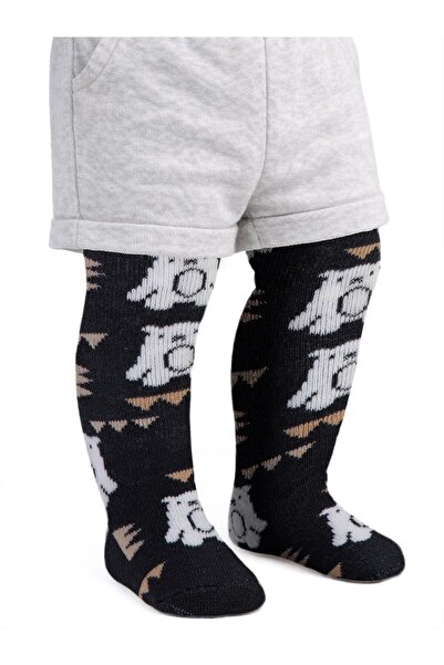 Civil Baby Bear Havlu 6- Bebek Erkek Külotlu Çorap - Gri