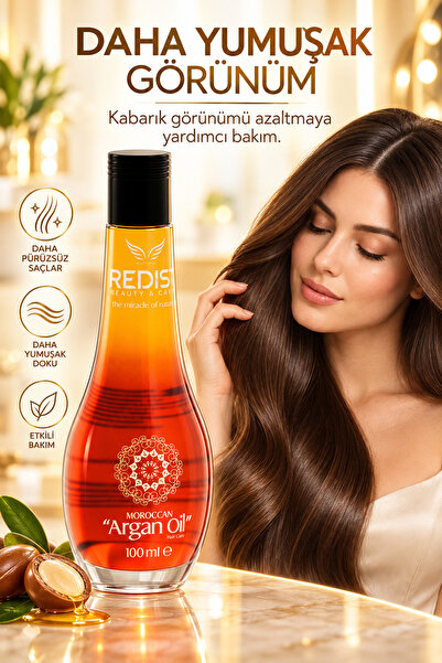 Redist Argan Yaği 100 ml – Tüm Saçlar Için Anında Onarici Ve Besleyici Bakım - Vegan