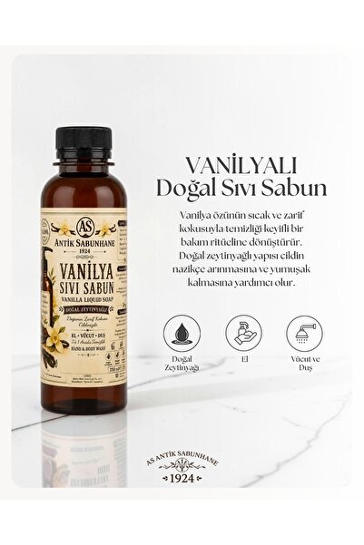 AS ANTİK SABUNHANE 1924 Vanilyalı Sıvı Sabun & Duş Jeli