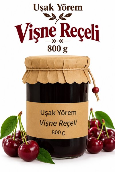 Uşak Yörem Şarküteri Vişne Reçeli 800g Uşak Yörem