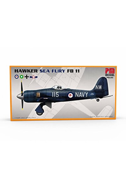PM Hawker Sea Fury FB11 Model Avcı Uçağı Demonte Plastik Maketi