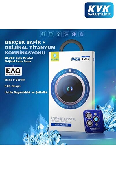 BLUEO حافظة من التيتانيوم والياقوت الحقيقي بنسبة 99.99% متوافقة مع آيفون 17، ...