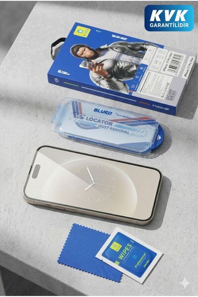 BLUEO Anti Static App iPhone 17 Pro Max Uyumlu Aparatlı Toz Çizilme Parmak iz...