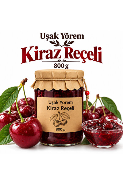 Uşak Yörem Şarküteri Napolyon Kirazı Reçeli 800g Uşak Yörem