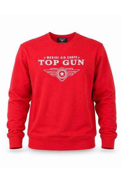 TOP GUN "Top Gun" Printed Sweatshirt Red