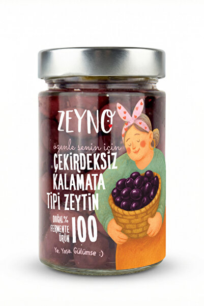 Zeyno Çekirdeksiz Kalamata Tipi Zeytin 315 G (180 G Süzme)