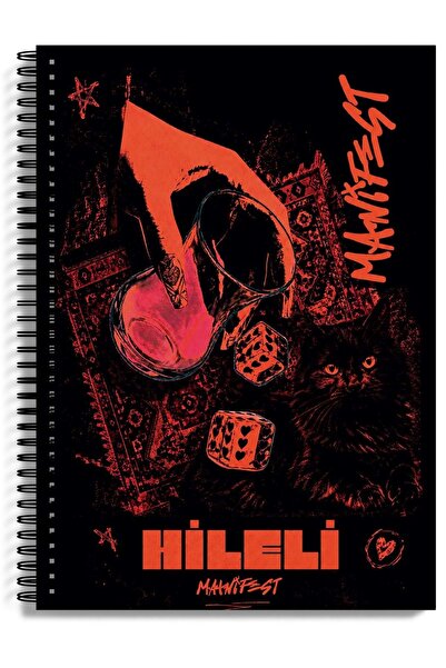 herboy etiket MANİFEST Defter A4 Spiralli 80 Yaprak PP Kapak KARELİ model 3